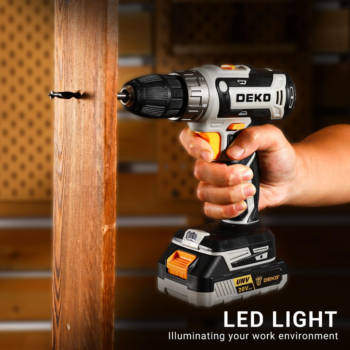 Cordless Drill 20V with Battery and Charger S4682