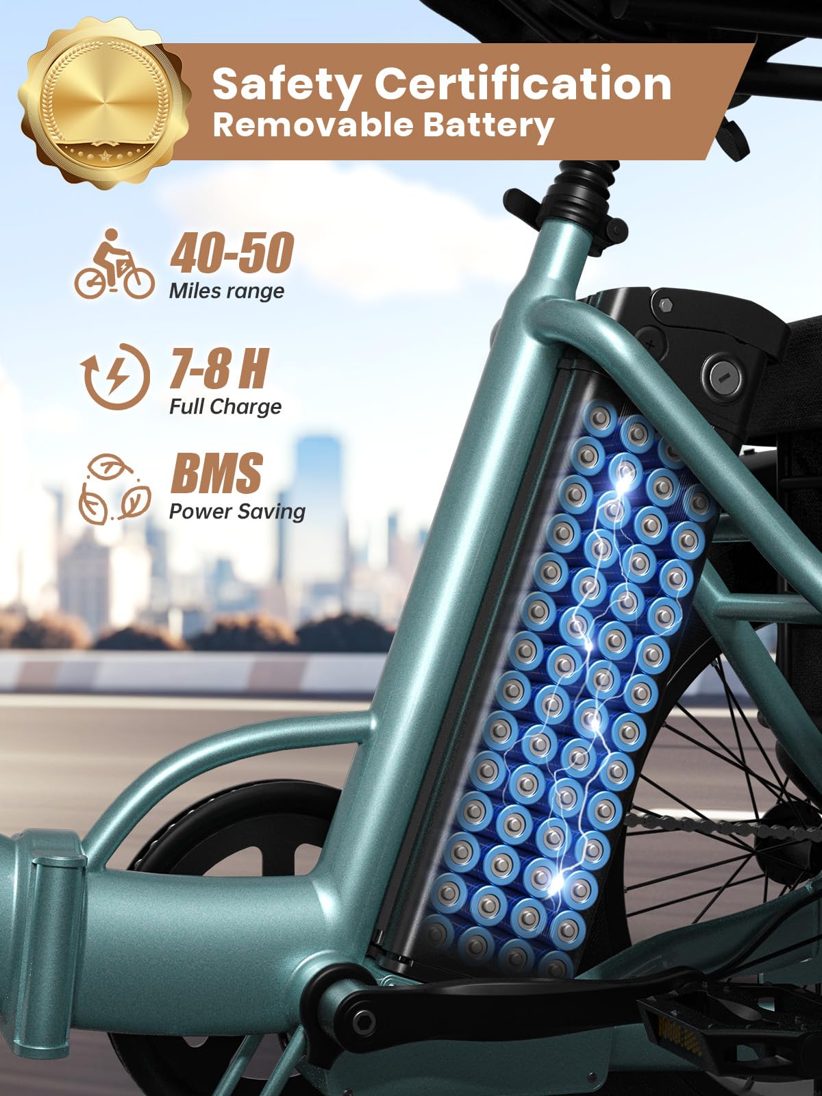 Electric Tricycle 960W Peak 36V 15AH Battery 20"*4" Fat Tire 3 Wheel Folding W502