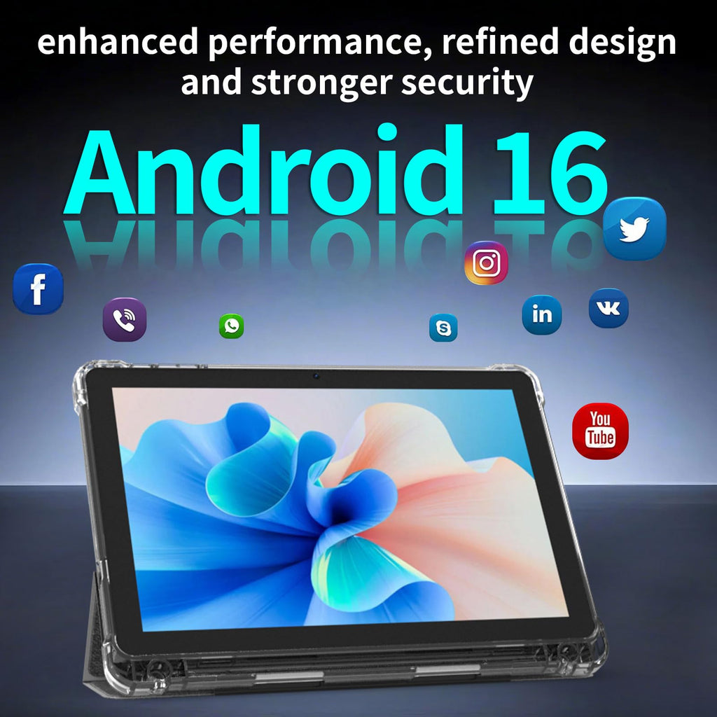 10 inch Tablet 20GB RAM 128GB ROM Octa-Core with Case and Stylus Black U6720