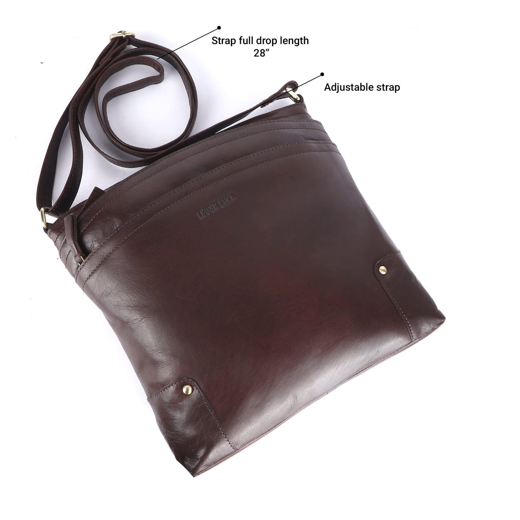 Large Soft Real Leather Womens Crossbody Handbags and Purses I733783
