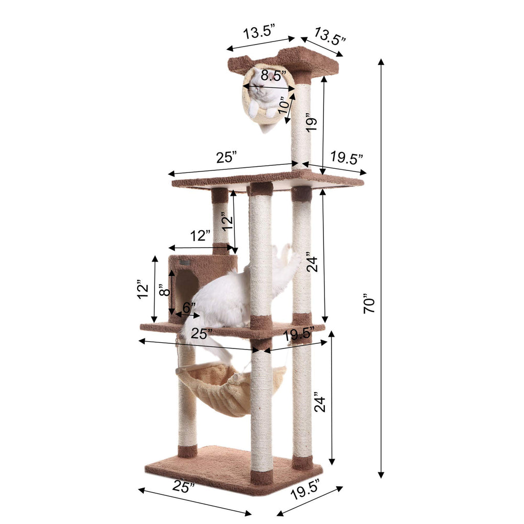 70" Cat Tree with Scratch Posts X369930
