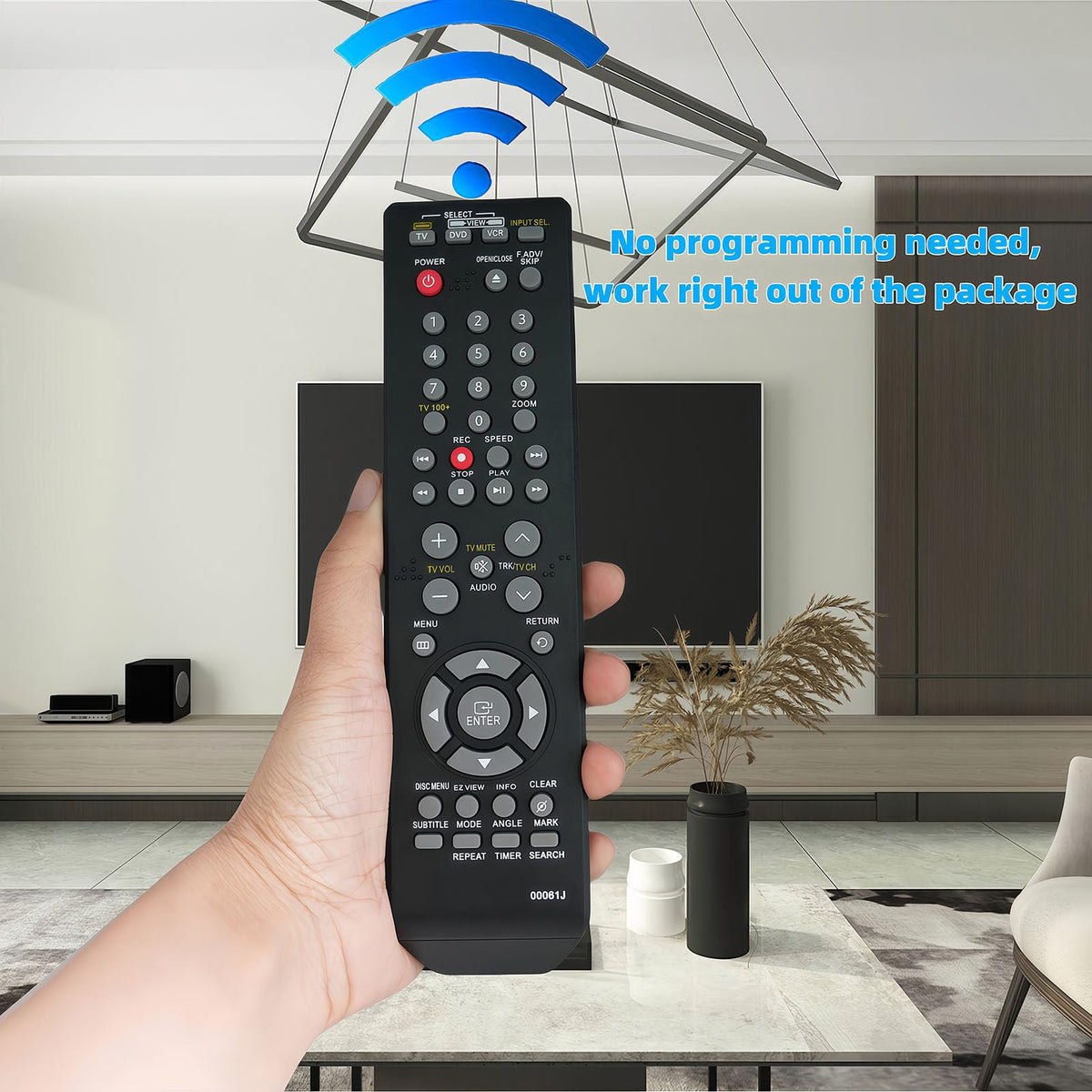 Replacement Remote Control for DVD VCR Combo Player Recorder D117849