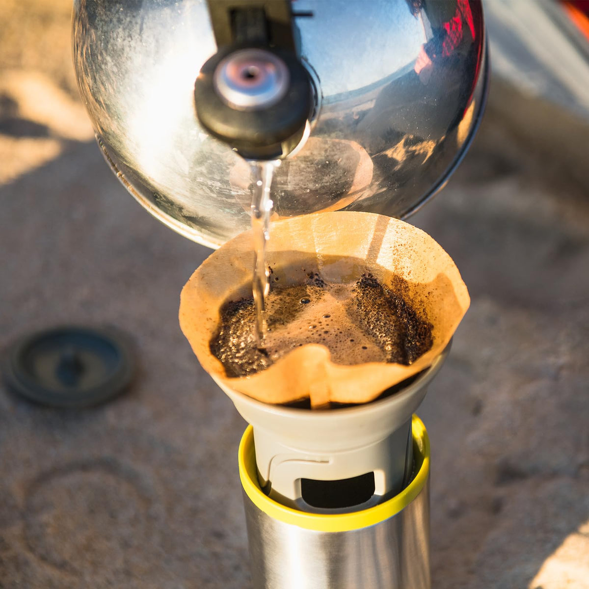 Portable Stainless Steel Drip Coffee Maker with 10 Cone Paper Filters D186997