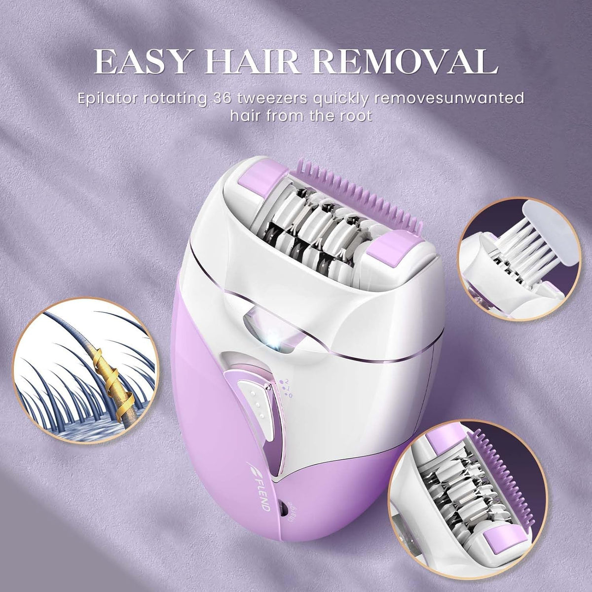 2-Speed Adjustable Epilator with 36 Tweezers P16408