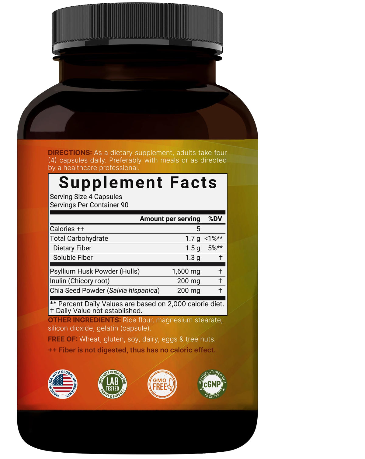 Psyllium Husk Fiber Capsules 2,000mg 360 Caps I392784