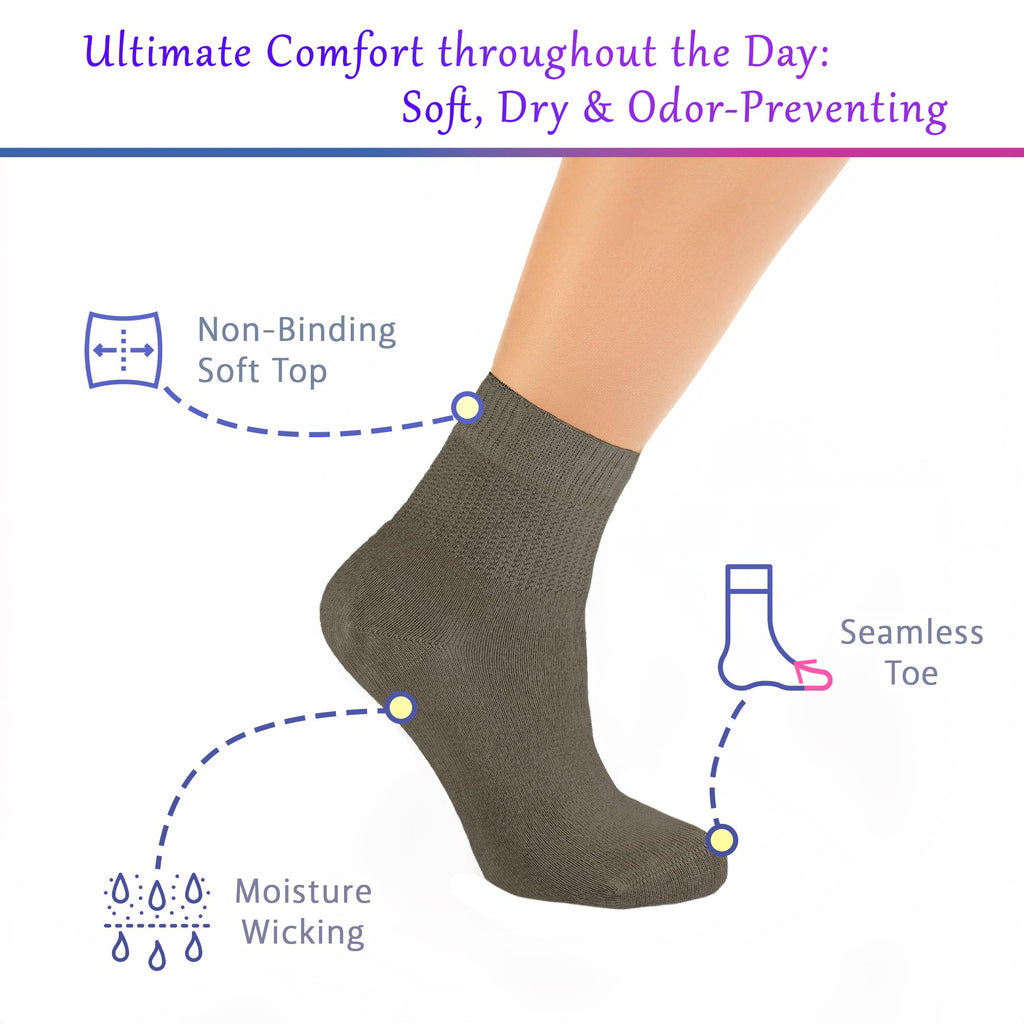 Bamboo Viscose Non Binding Ankle Socks K779727