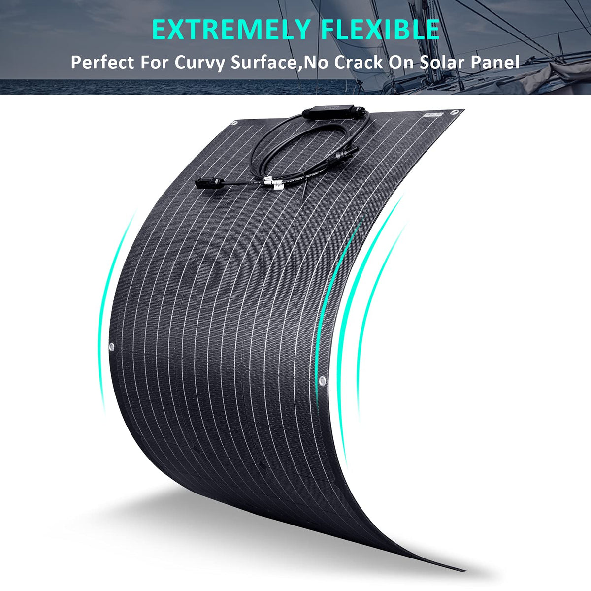 300 Watts 12 Volts ETFE Flexible Monocrystalline Solar Panels with 30A MPPT Charge Controller O731