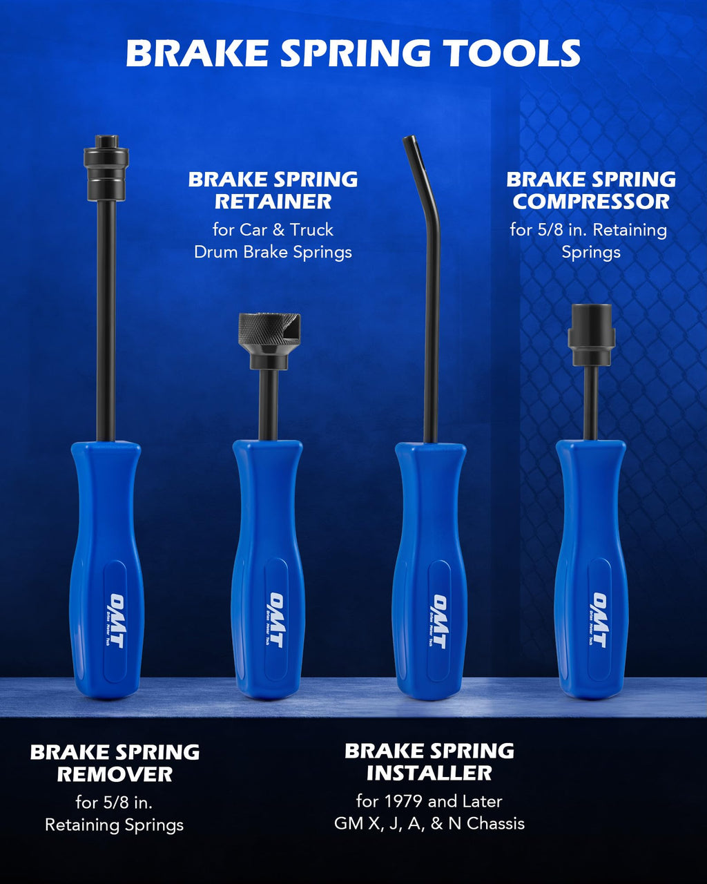 10pc Drum Brake Tool Kit with Spring Pliers and Adjusting Spoons Set M6718