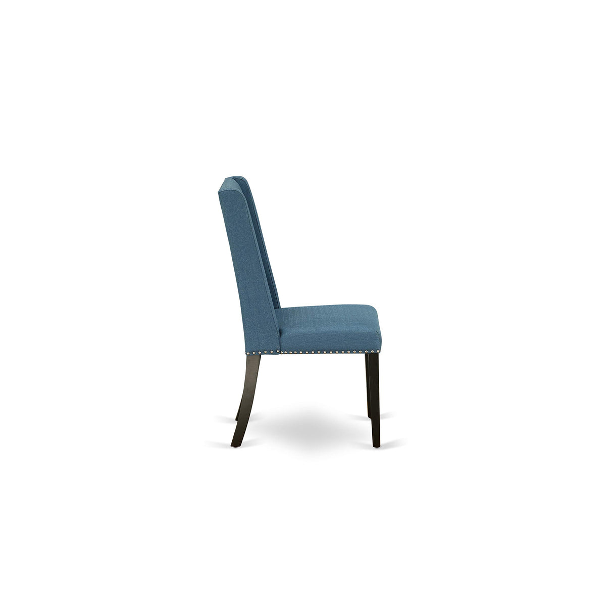 3 Piece Dining Table Set with 2 Blue Linen Fabric Chairs G73644