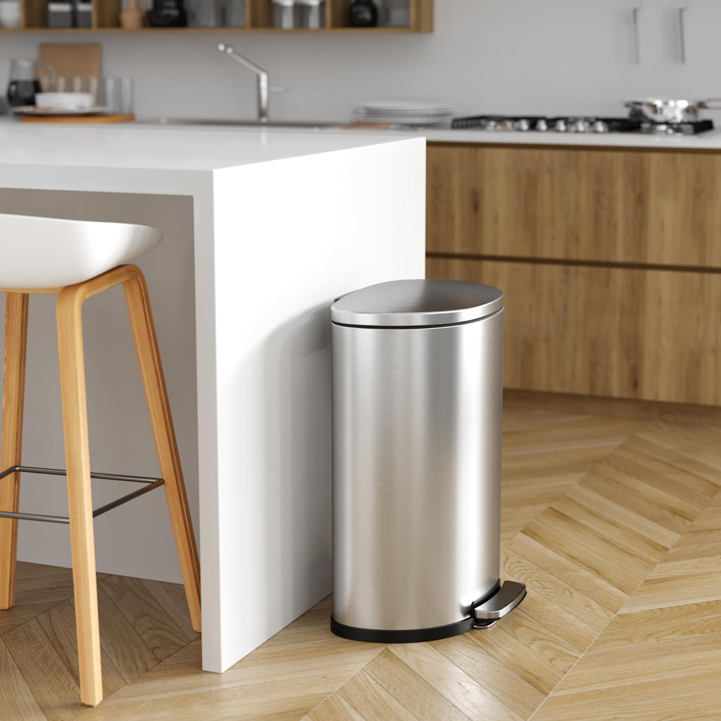 13.2 Gallon Stainless Steel Step Trash Can U528