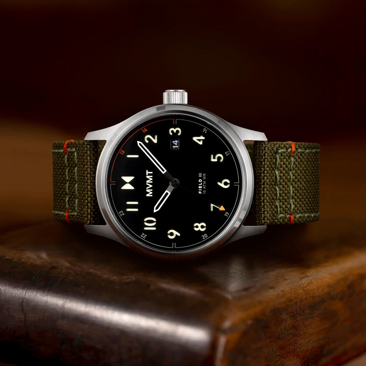 Men's 3 Hand Stainless Steel Nylon Strap Watch 41mm F6118