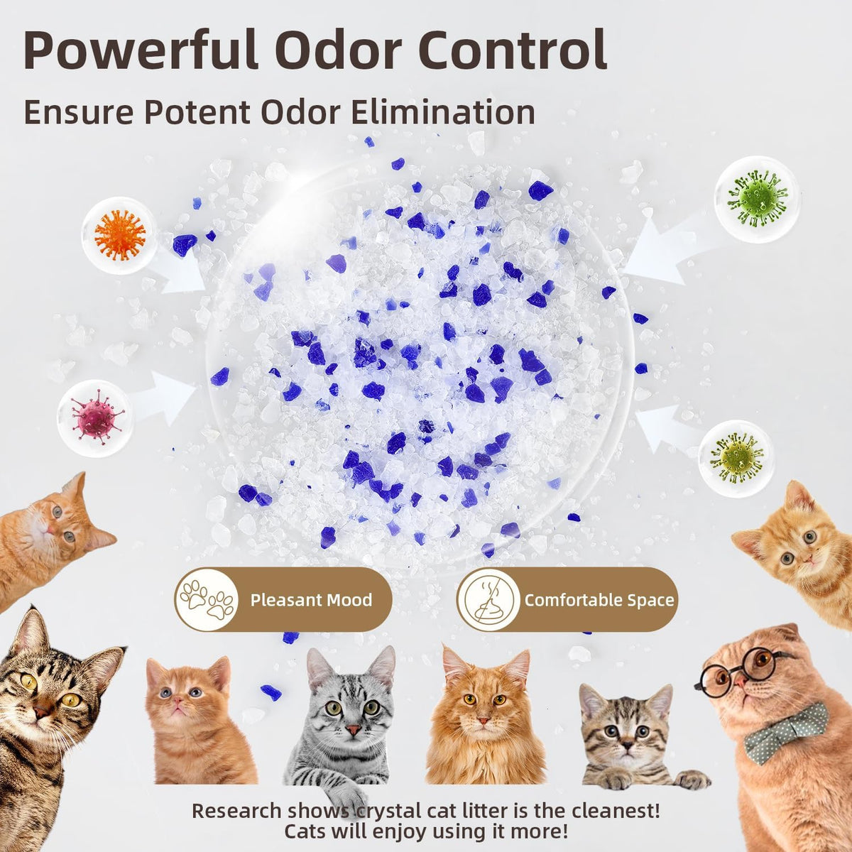 Crystal Cat Litter Silica Gel Non-Clumping Unscented 17.2 lb O73103