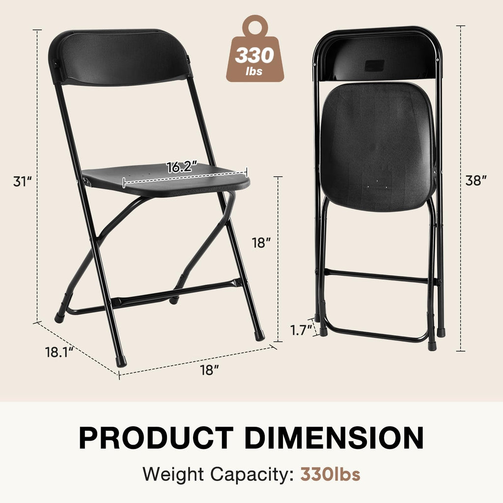 Plastic Folding Chairs 10 Pack K48597