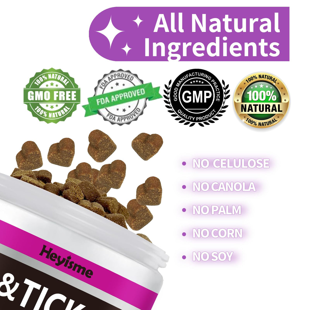 Flea and Tick Chewables for Dogs Chicken 120 Chews Q12909