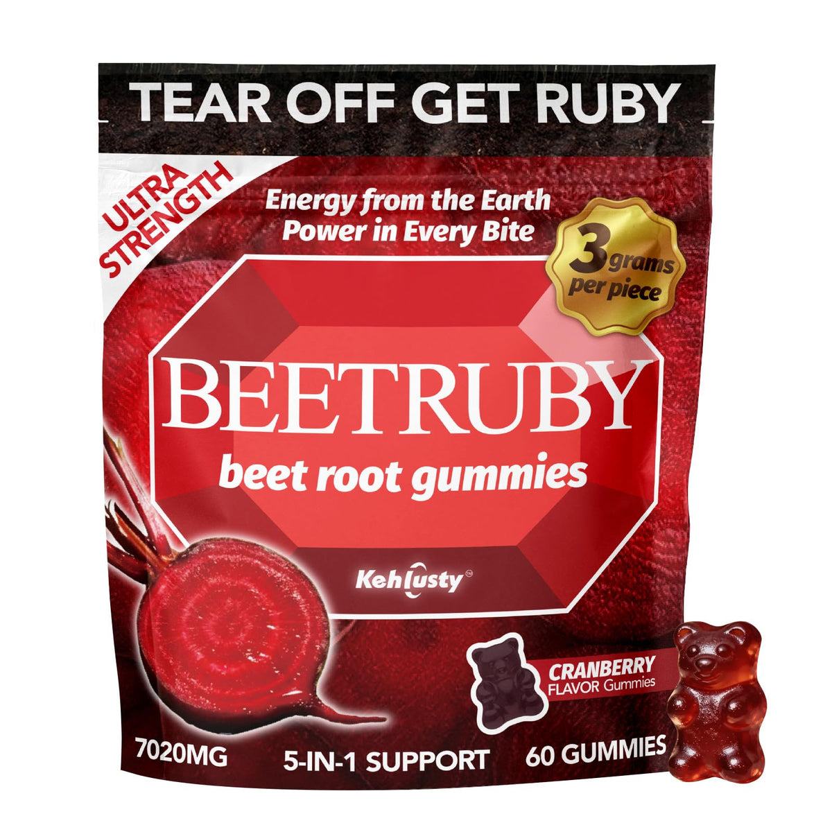 Nitric Oxide Beet Root Gummies, 60 ct W518