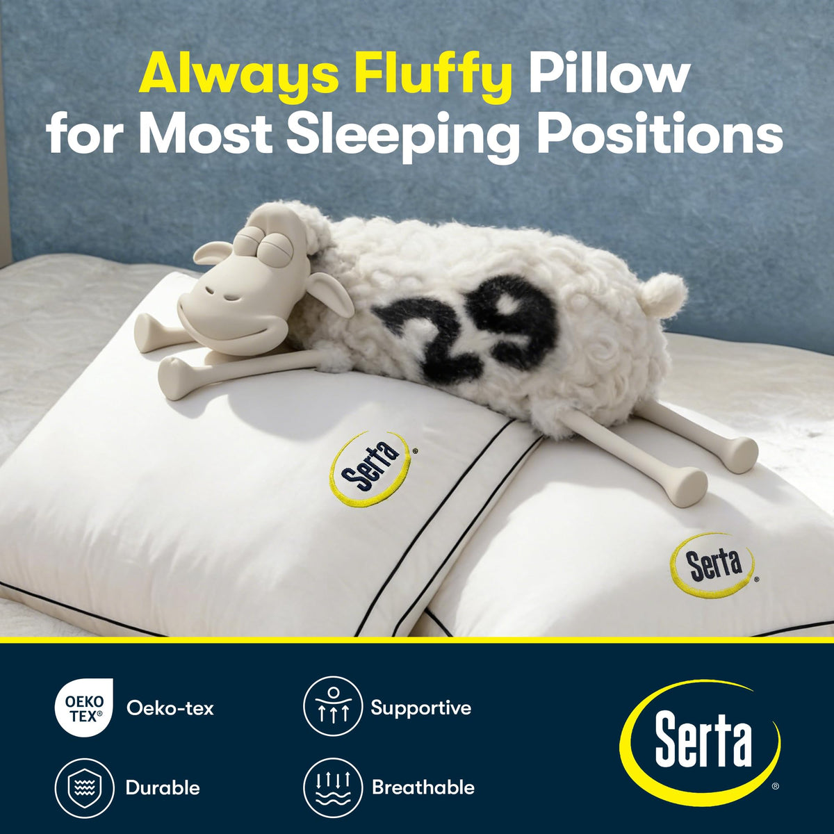 Queen Size Set of 2 Bed Pillows D324