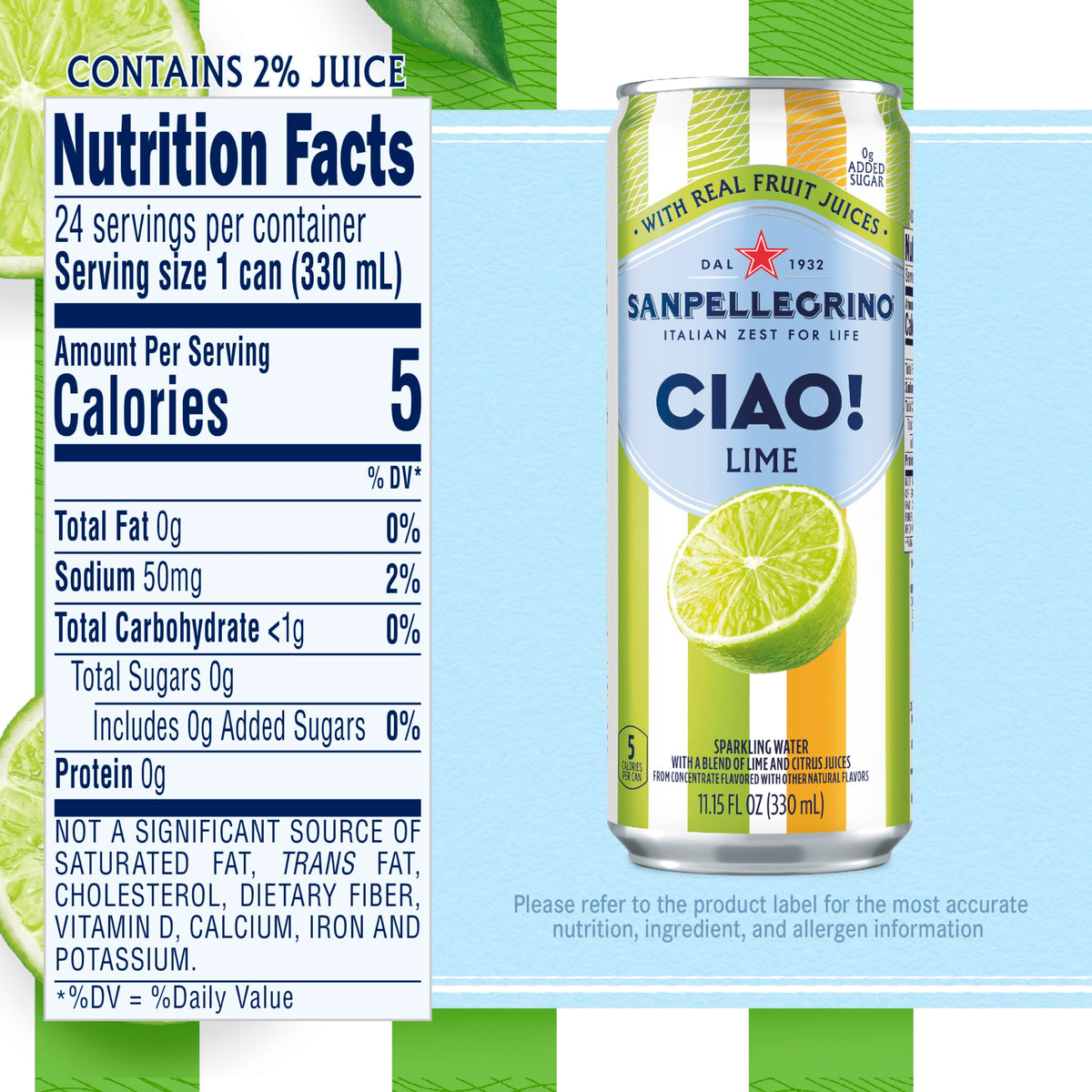 Lime Sparkling Water 24 Pack H772