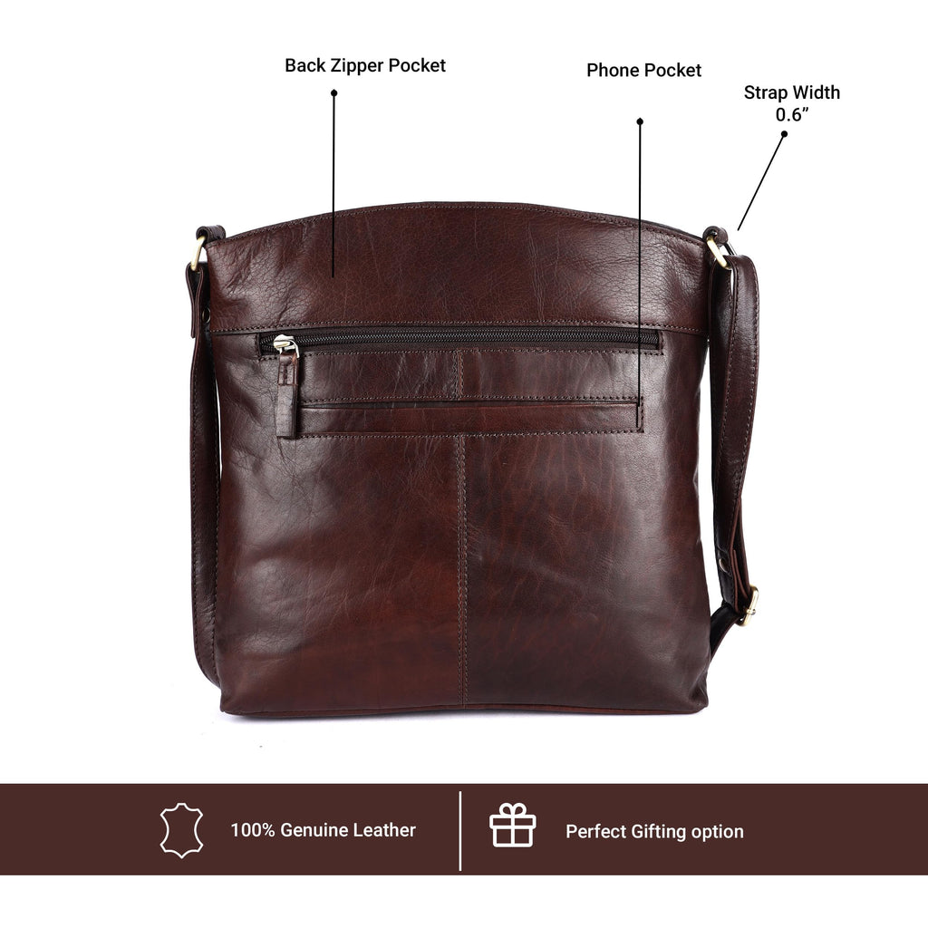 Large Soft Real Leather Womens Crossbody Handbags and Purses I733783