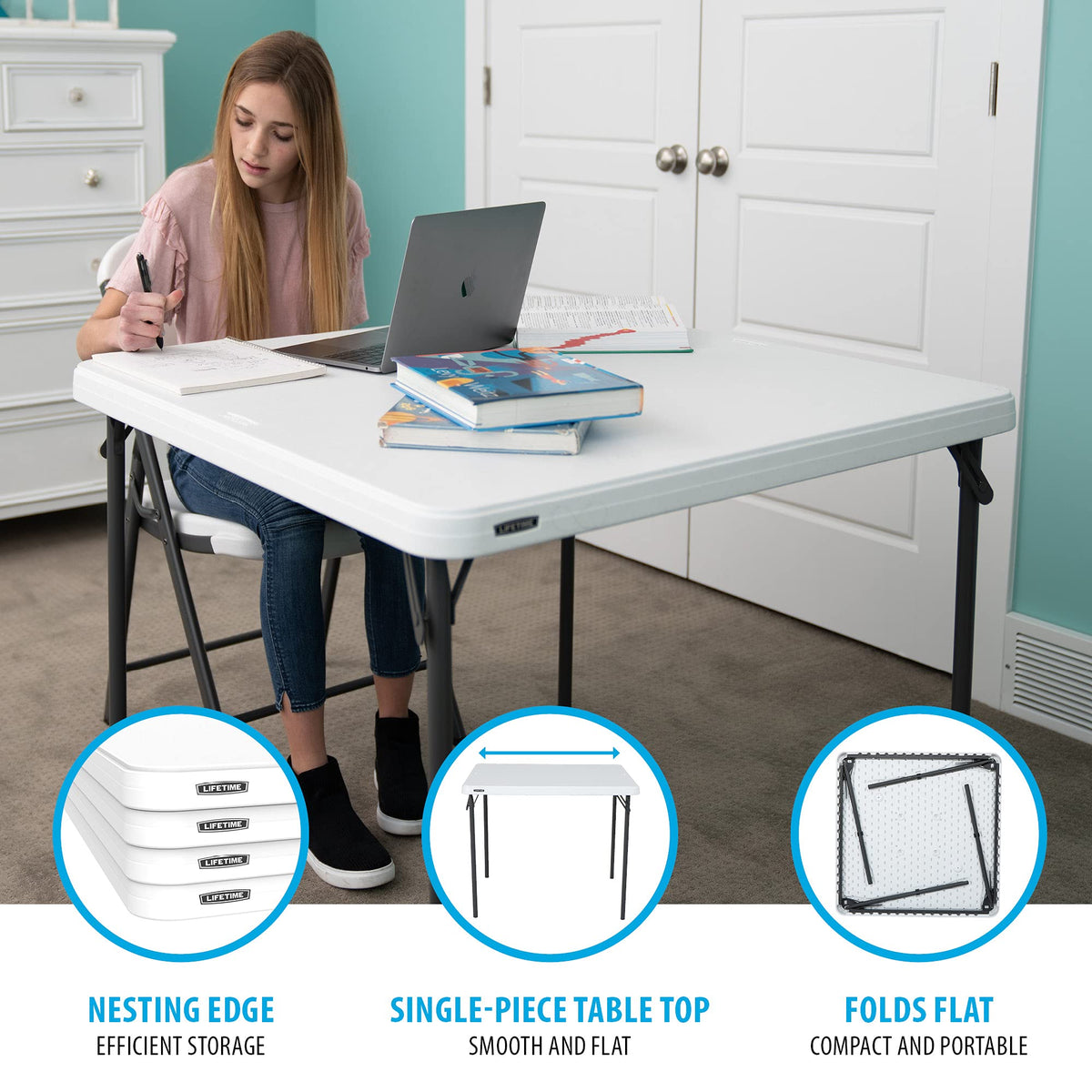 37-Inch Square Folding Card Table D3699
