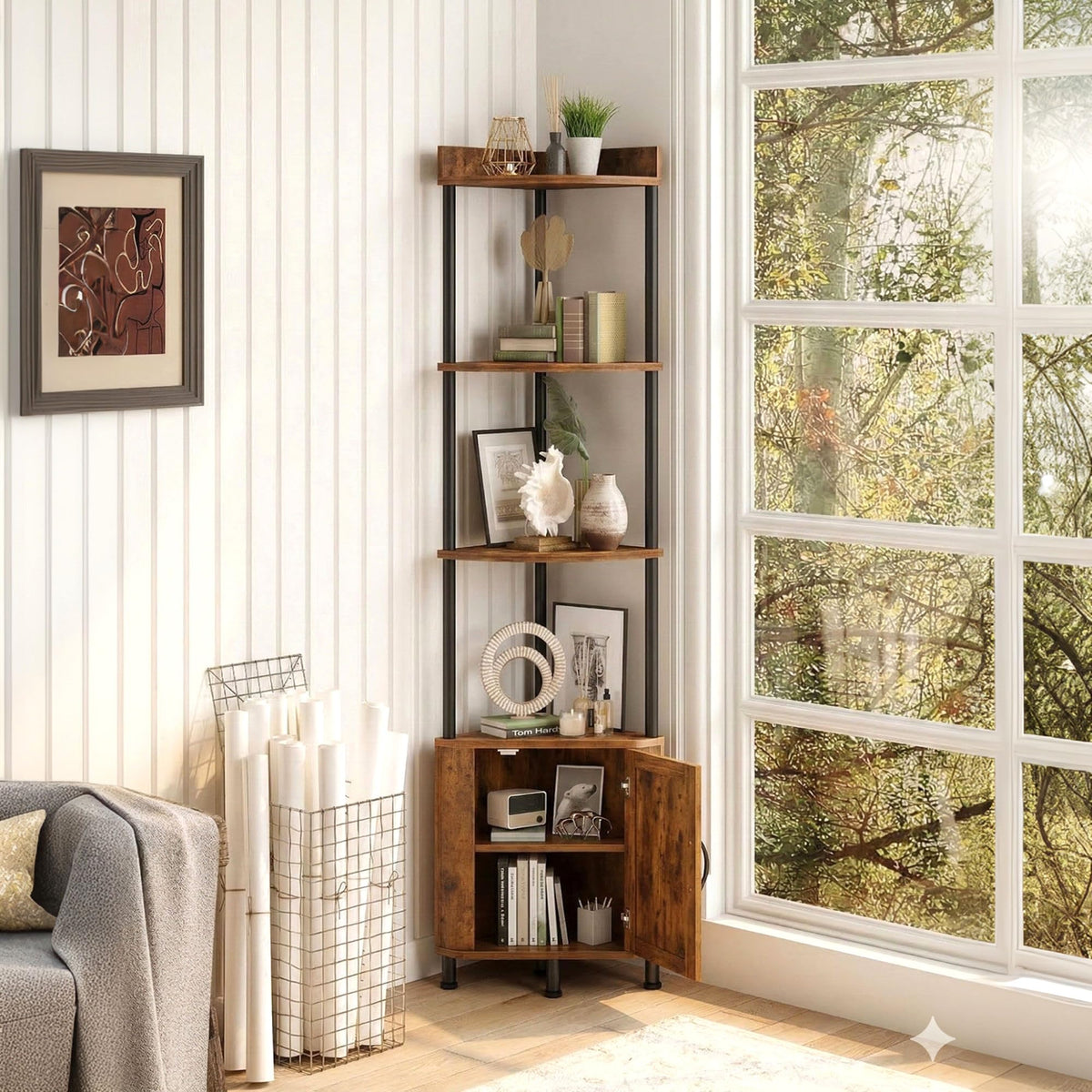 5-Tier Corner Shelf Stand T389