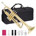 Bb Trumpet with Case Mouthpiece Gloves Cleaning Kit and Polish Cloth U4164