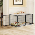 48 Inch Black Metal Dog Crate with Removable Top Cover F172542