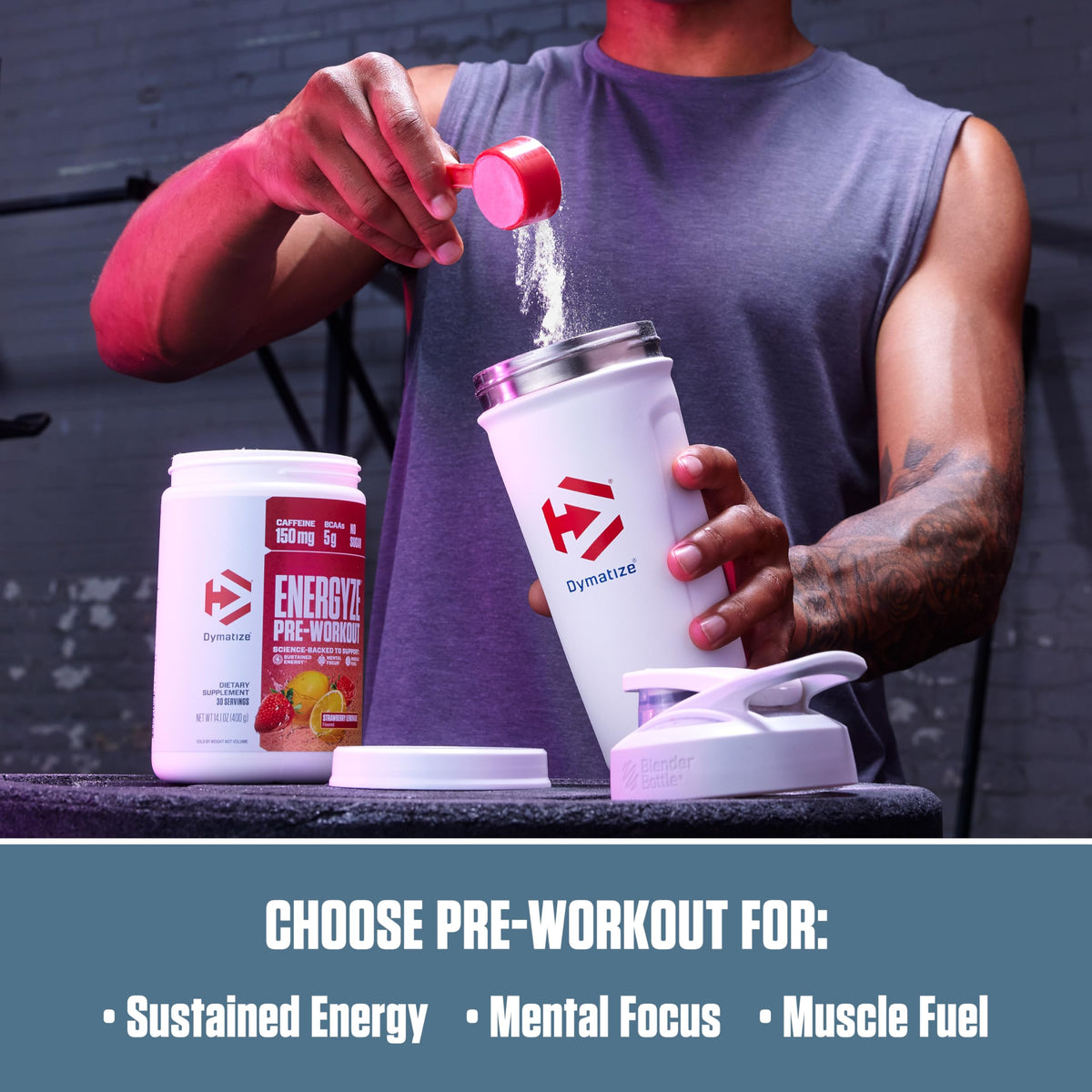 Pre Workout Powder Strawberry Lemonade 150mg Caffeine 5g BCAAs 30 Servings M73283