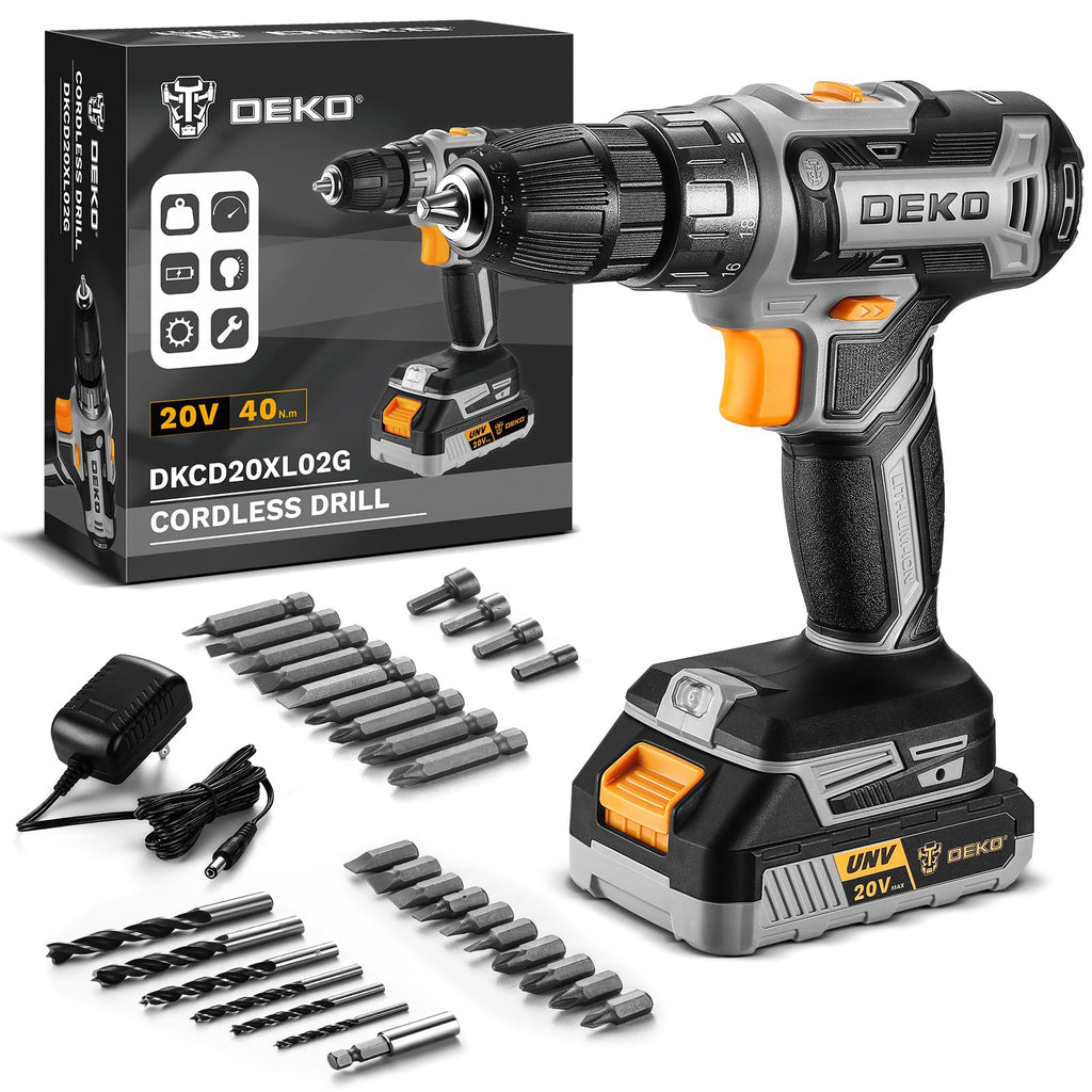 Cordless Drill 20V with Battery and Charger S4682