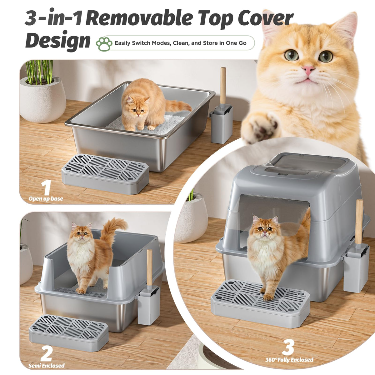 Stainless Steel Cat Litter Box P2772