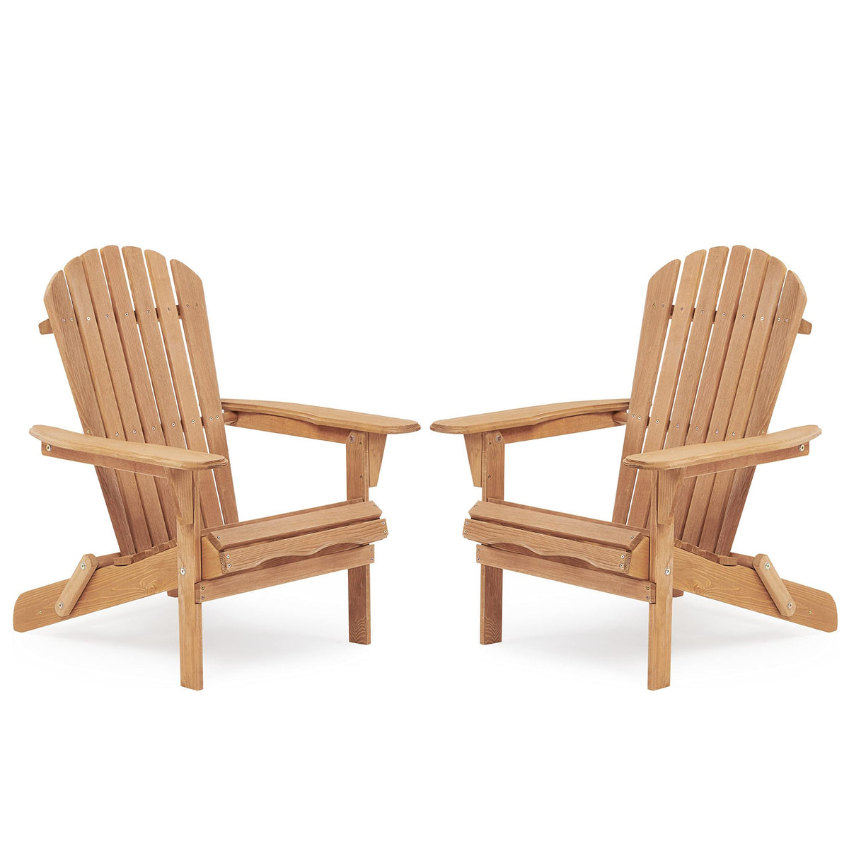 Adirondack Chair Set of 2 Wooden Folding Outdoor Chair R7536