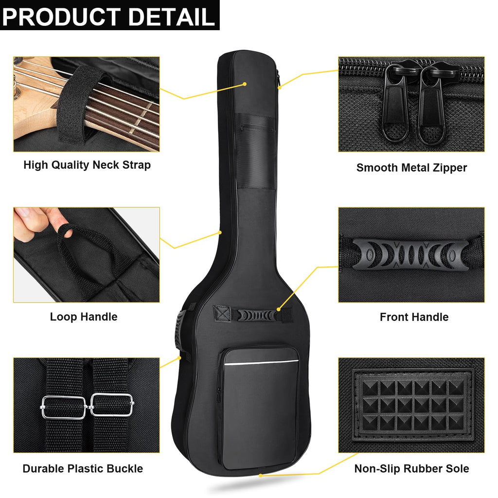 Black Waterproof Bass Guitar Gig Bag T950512