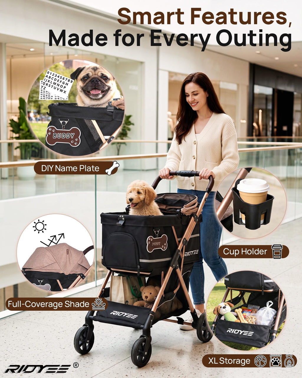 Foldable Dog Stroller F253482