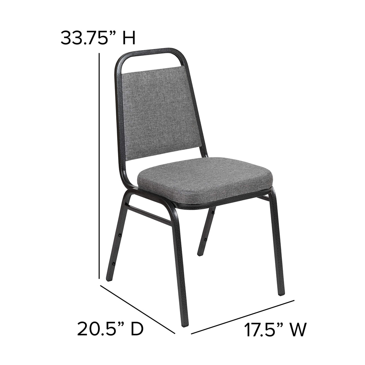 Gray Fabric Stacking Banquet Chair M668682