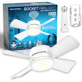 15.4" Socket Fan Light Ceiling Fan with Remote Control F976445