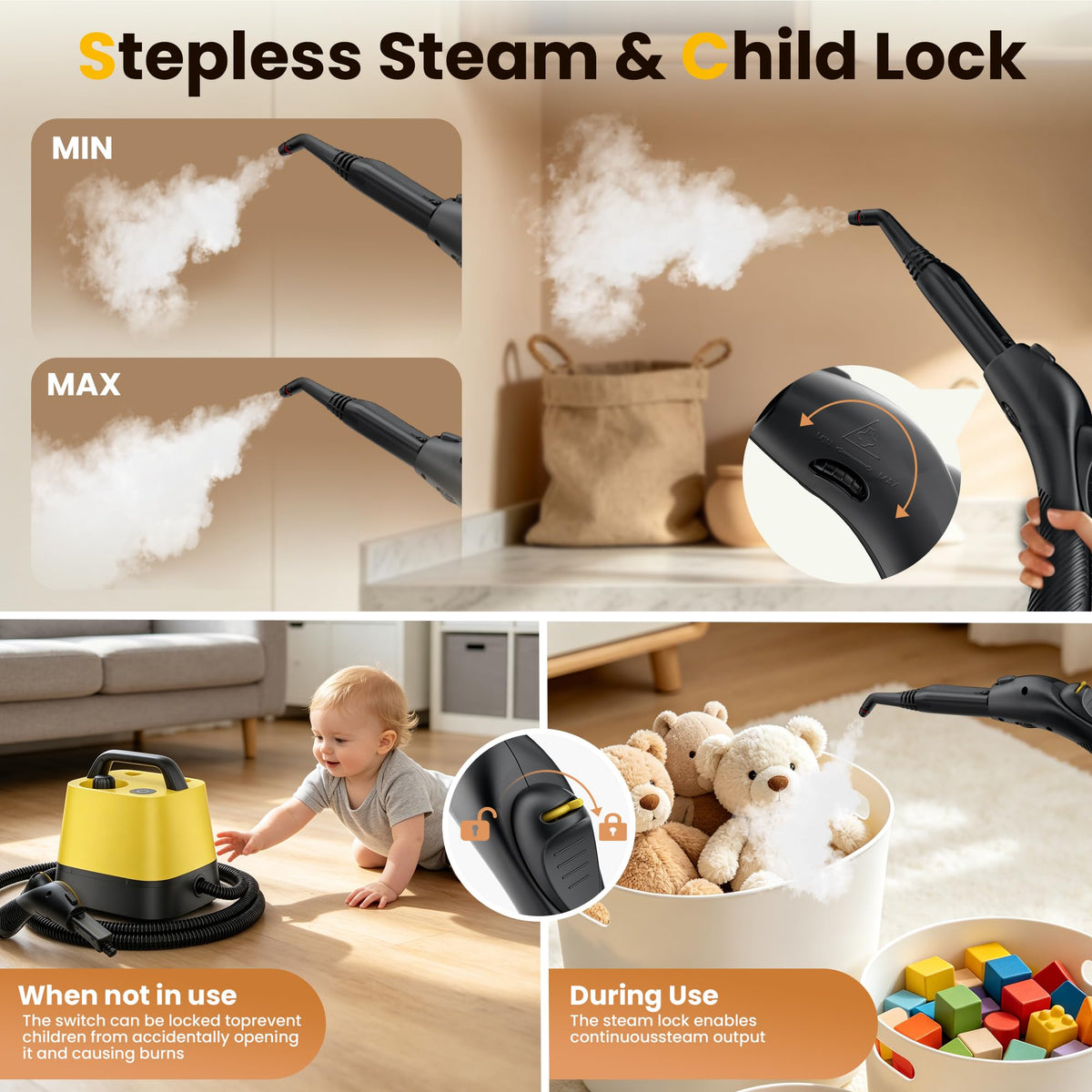 Steam Cleaner with 52oz Tank F133645