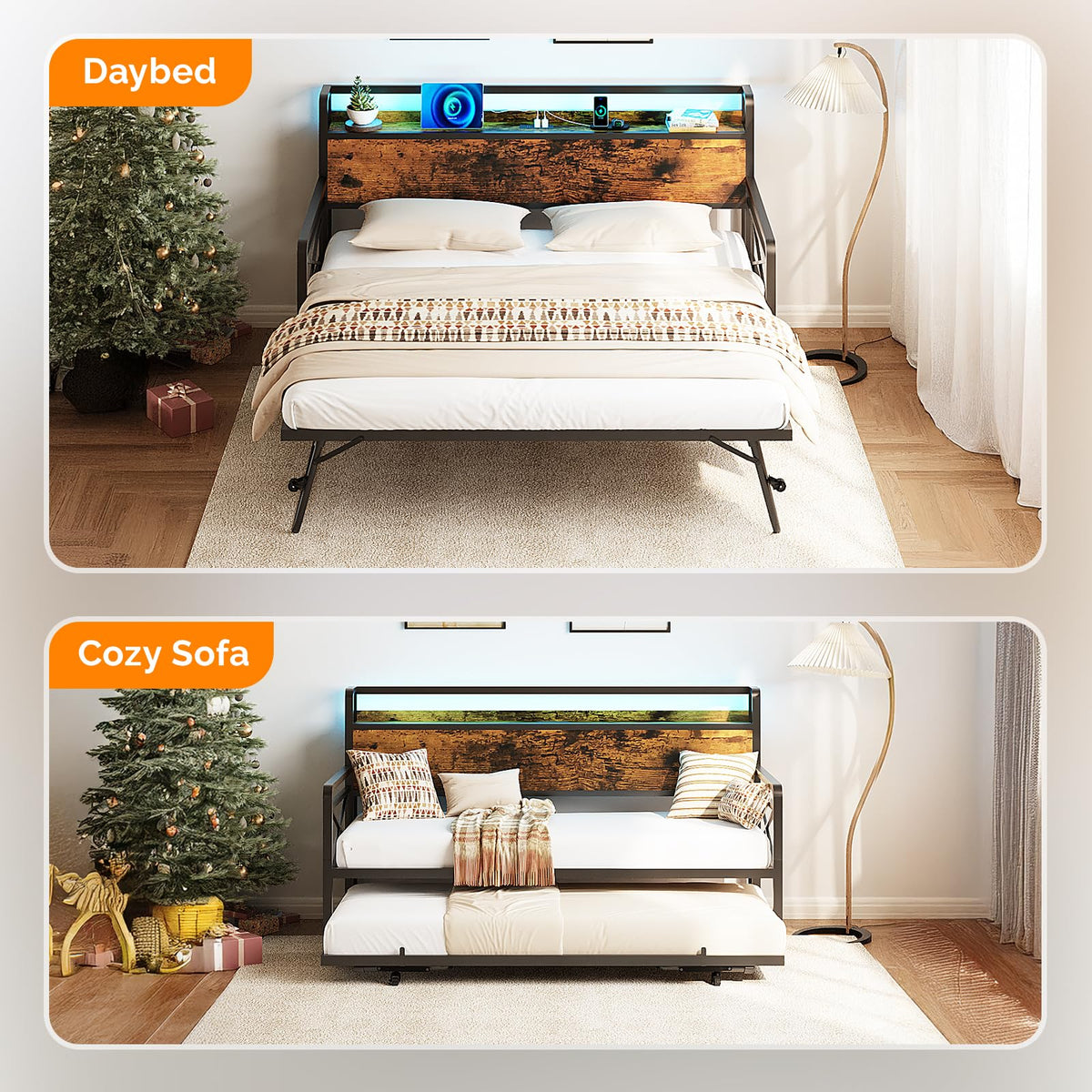 Twin Daybed with Pop Up Trundle P38676