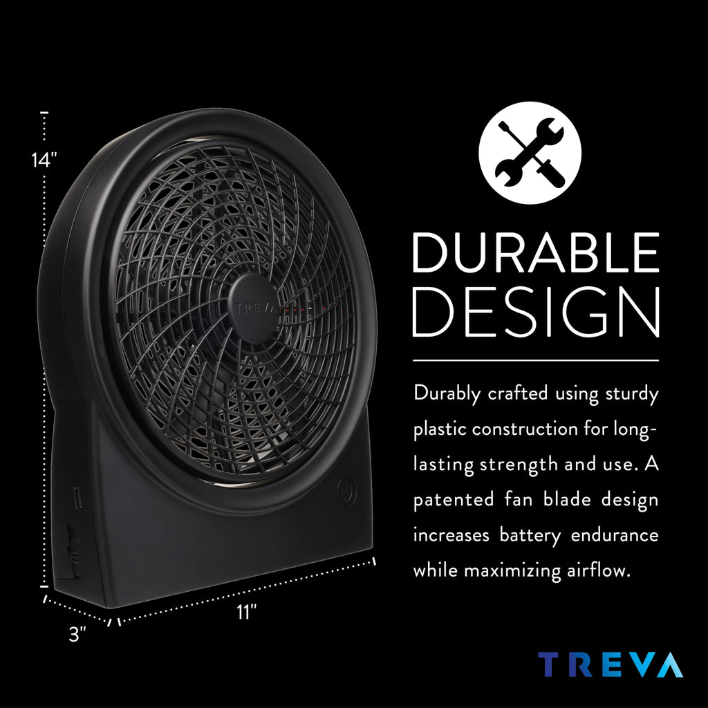 Rechargeable Battery Powered 3-Speed Personal Fan O336466