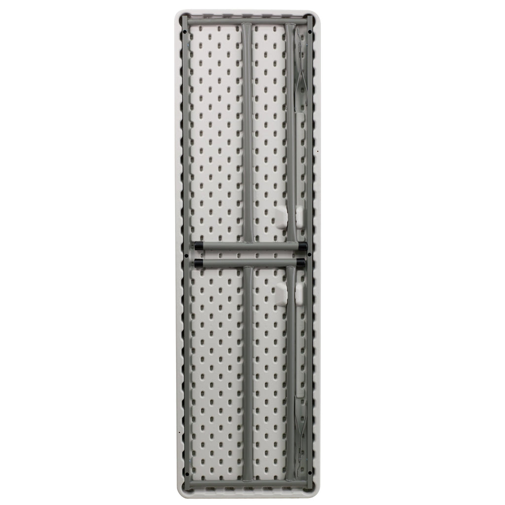 White Rectangular Plastic Folding Table H610873
