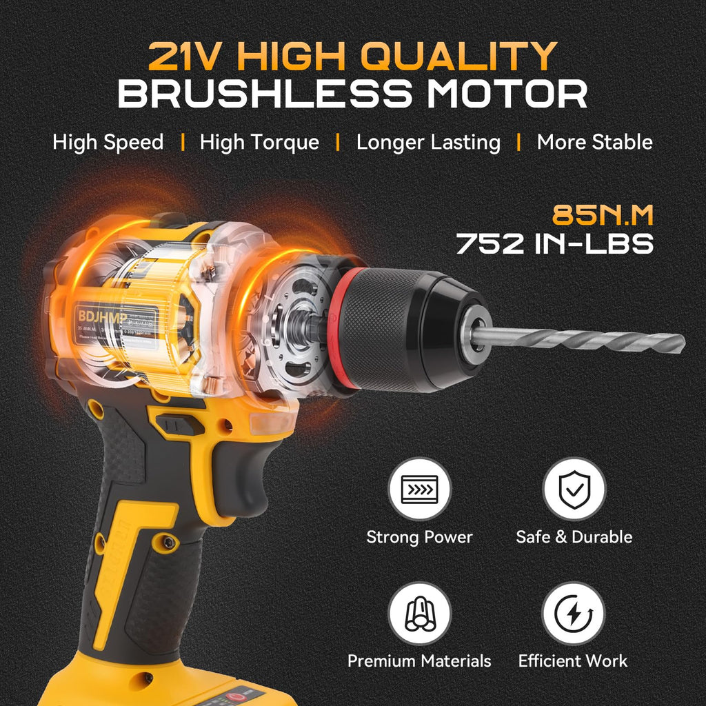 3/8" Brushless Compact Drill Tool Set with Drill Bit and Sockets J5079