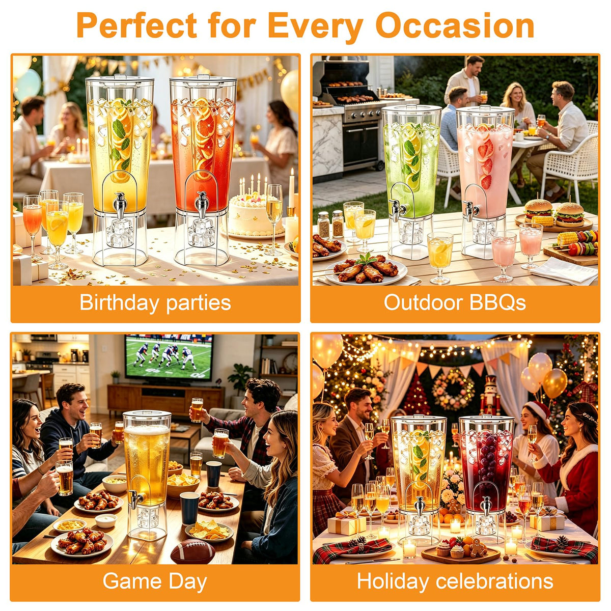 2 Gallon Drink Dispenser with Stand and Fruit Infuser W75809