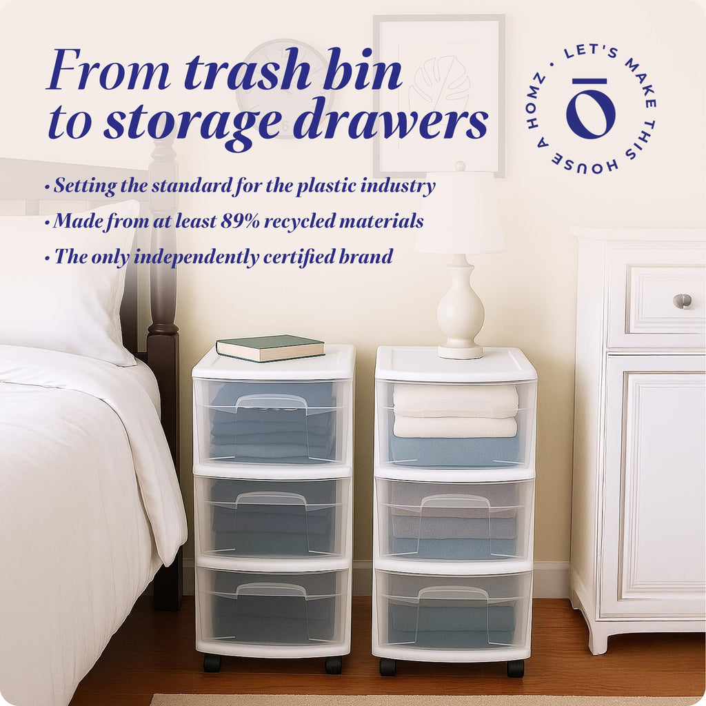 3-Tier Storage Cart with Removable Wheels H1427