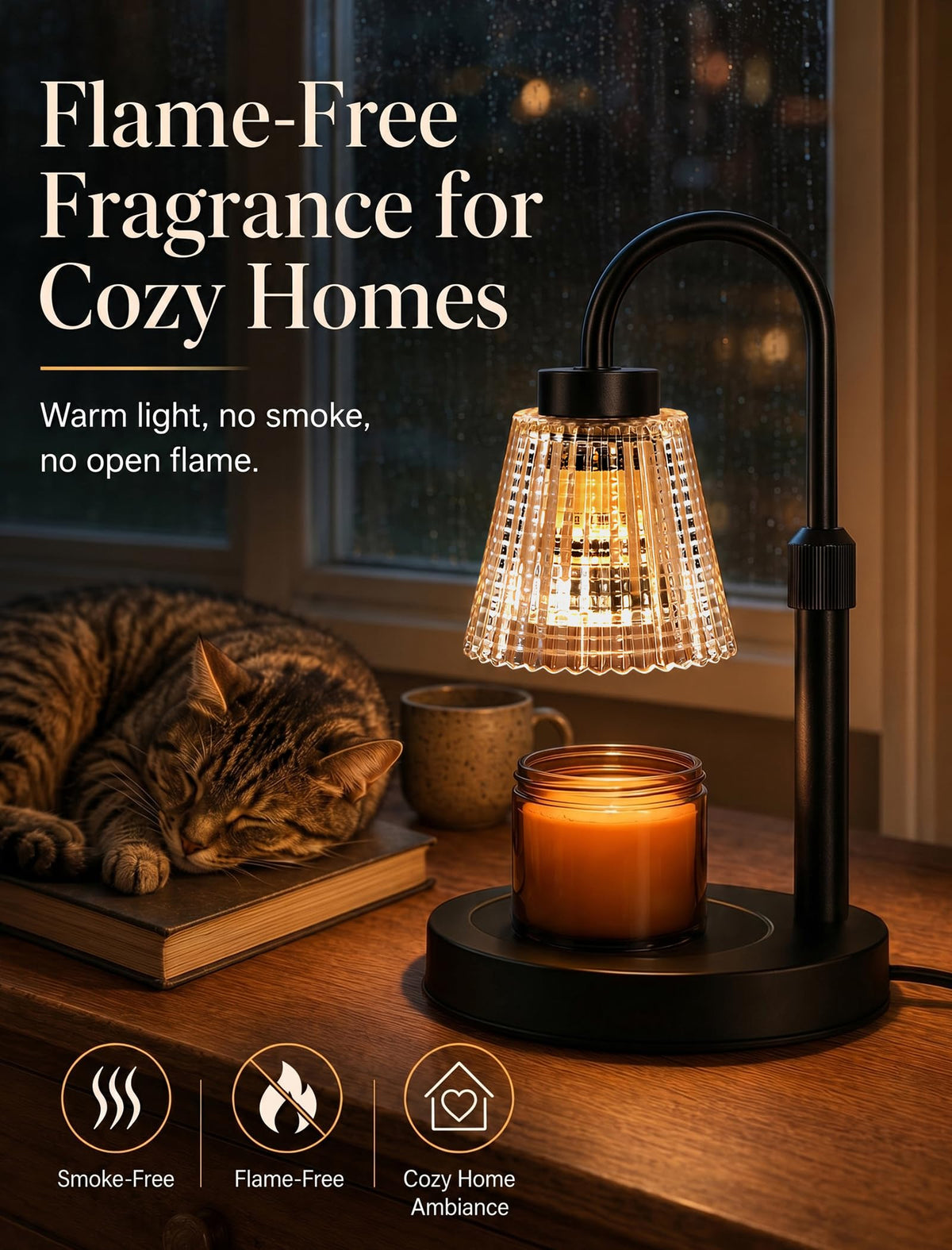 Candle Warmer Lamp with Timer and Dimmer C526