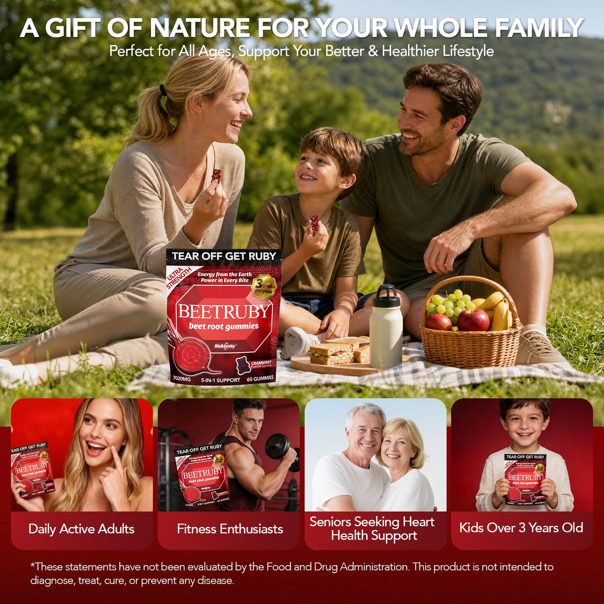 Nitric Oxide Beet Root Gummies, 60 ct W518