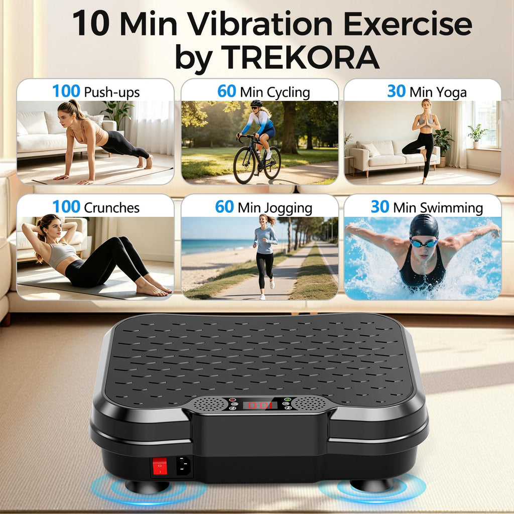Vibration Plate Exercise Machine with Resistance Bands X947538