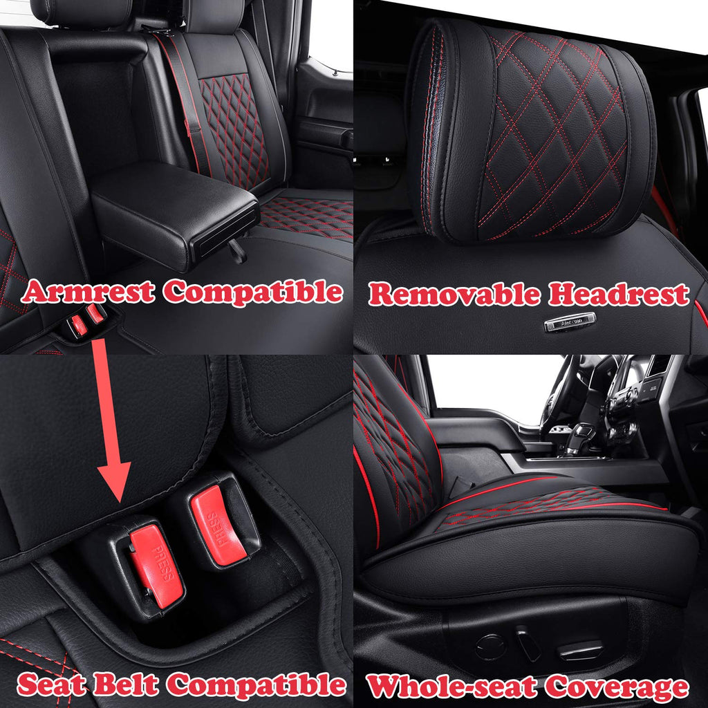 Car Seat Covers Black-Red U57562
