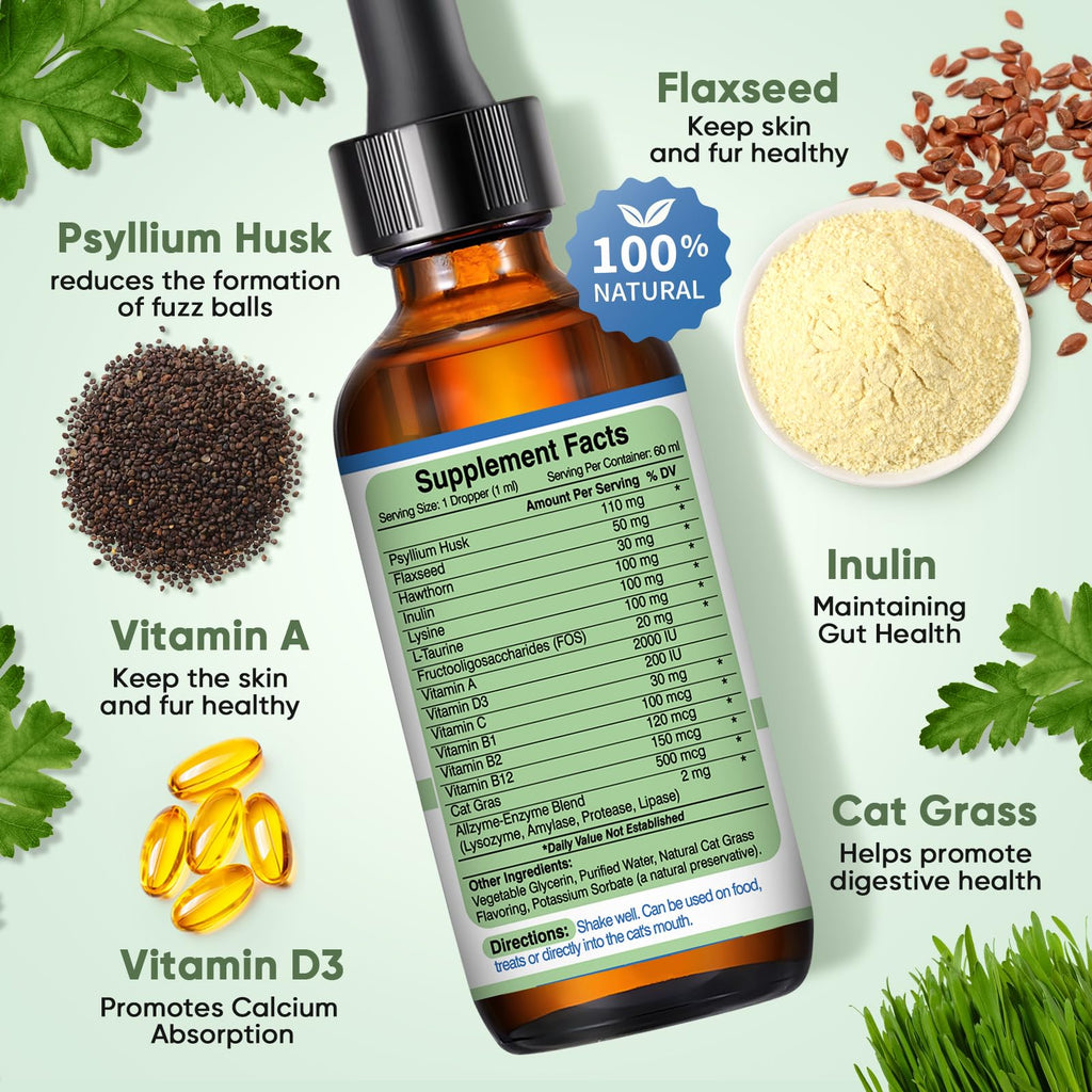 Cat Hairball Remedy Drops 60ml (2 fl oz) 2 Pack R181