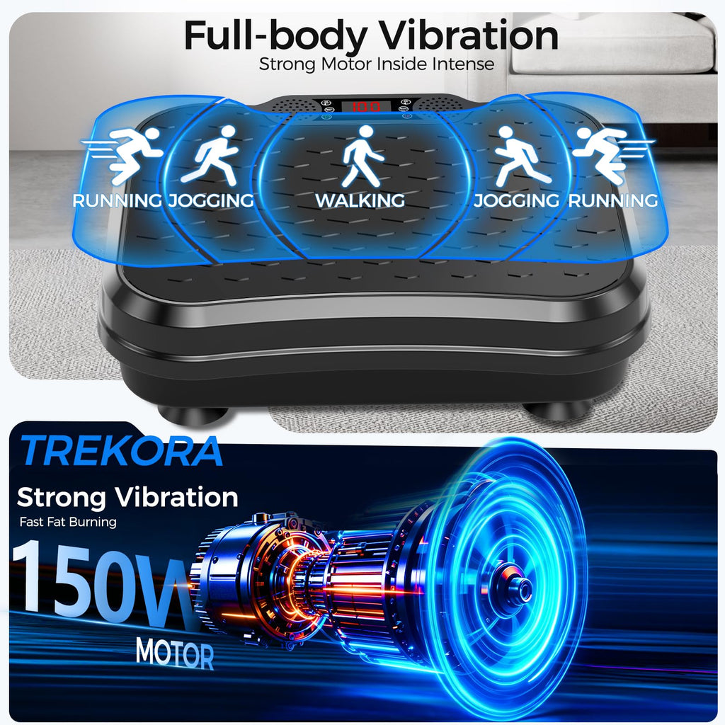 Vibration Plate Exercise Machine with Resistance Bands X947538