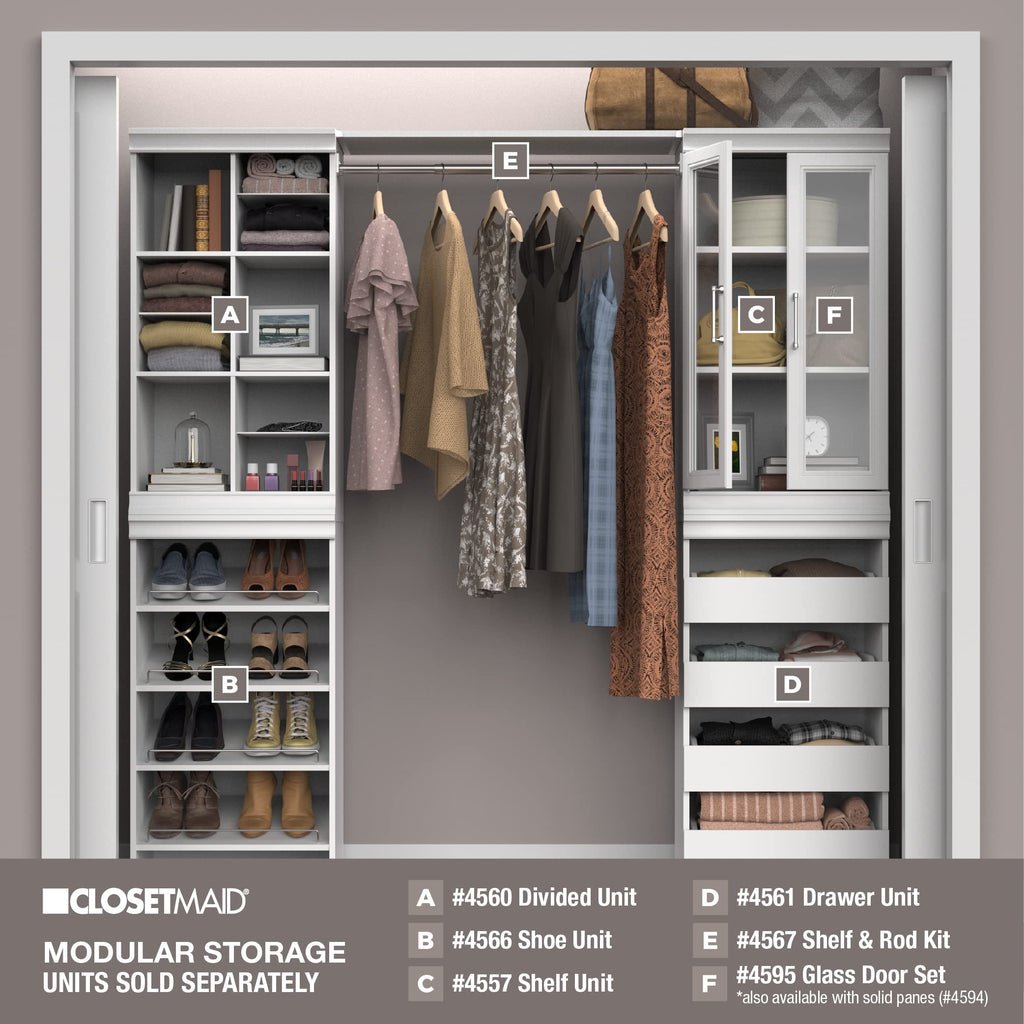 White Modular Storage Shelf Unit with 3 Shelves K657002