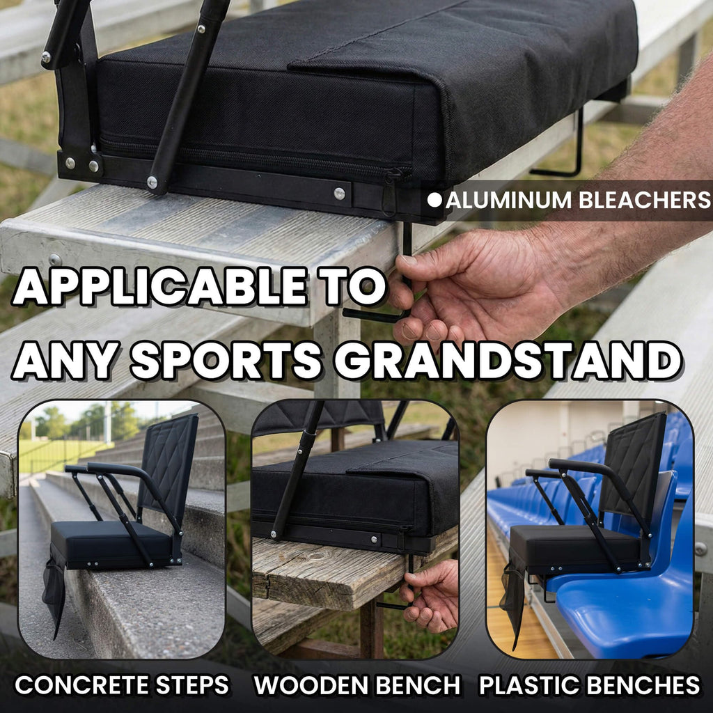 Portable Folding Stadium Seat with Back Support K689685
