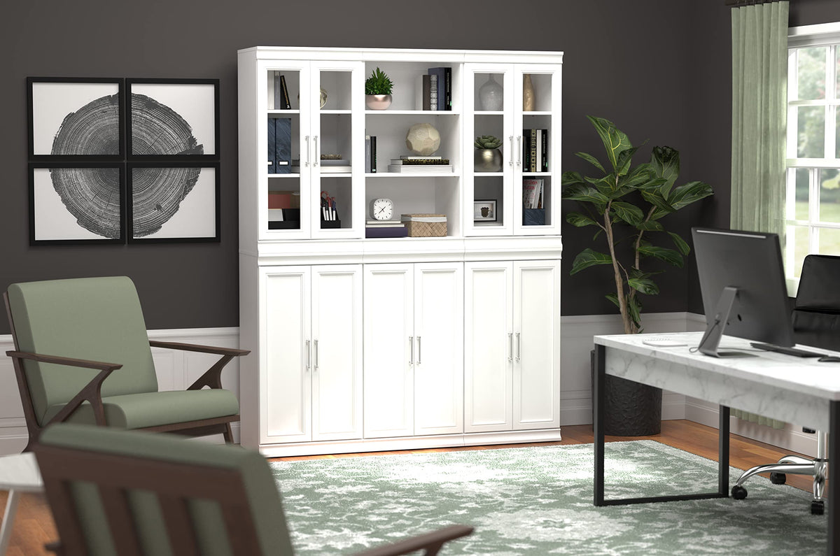 White Modular Storage Shelf Unit with 3 Shelves K657002